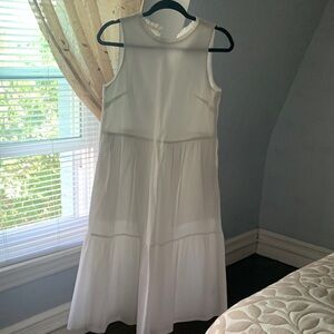 J. Crew White Midi Dress